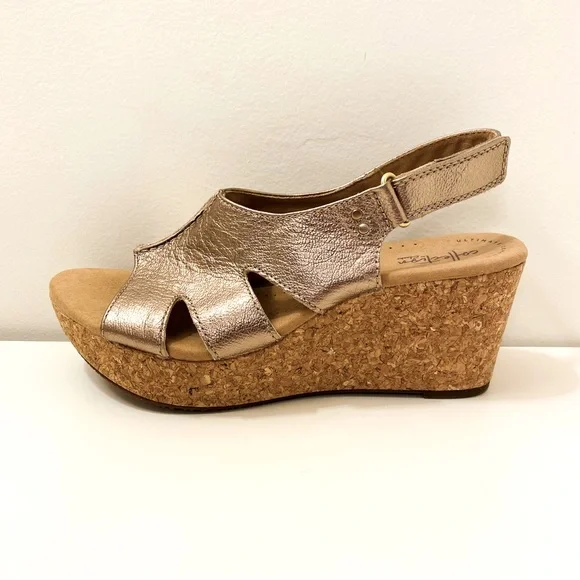 NWOB Clarks Annabel Bari Wedge Sandals - Picture 4 of 13